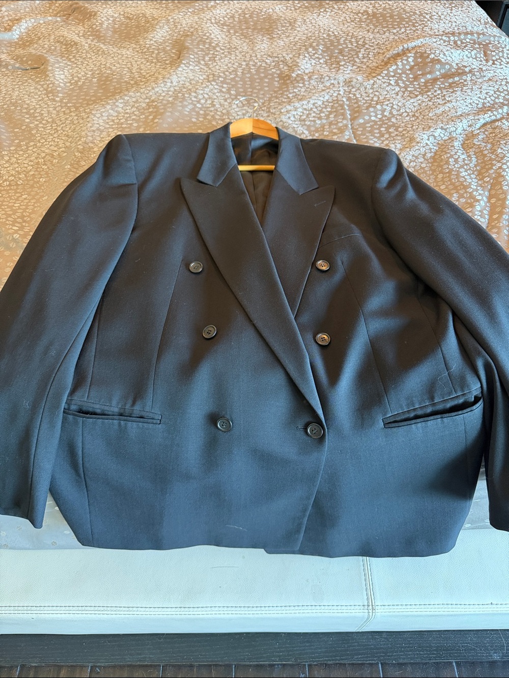 Double-Breasted Men’s Black Blazer